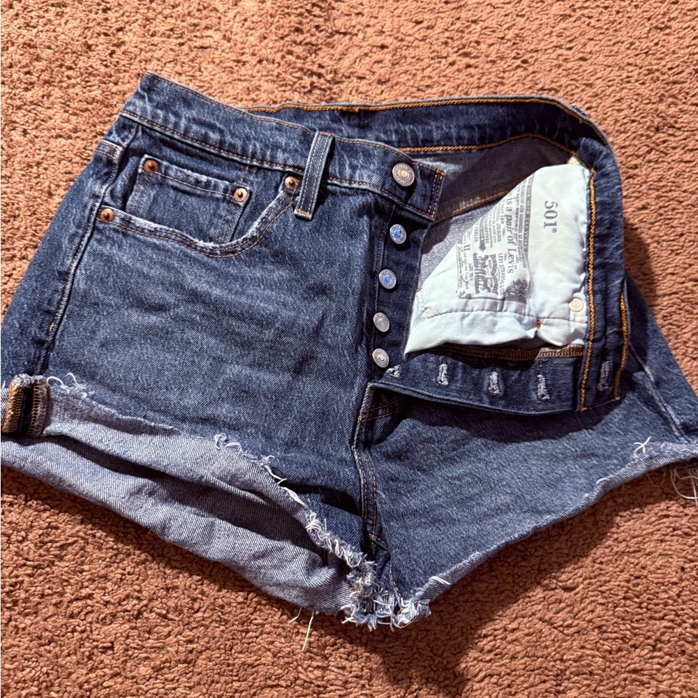 Levi's Dark Blue Jean Shorts